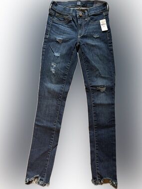 GAP Midrise Favorite Jegging Distressed Skinny Jeans